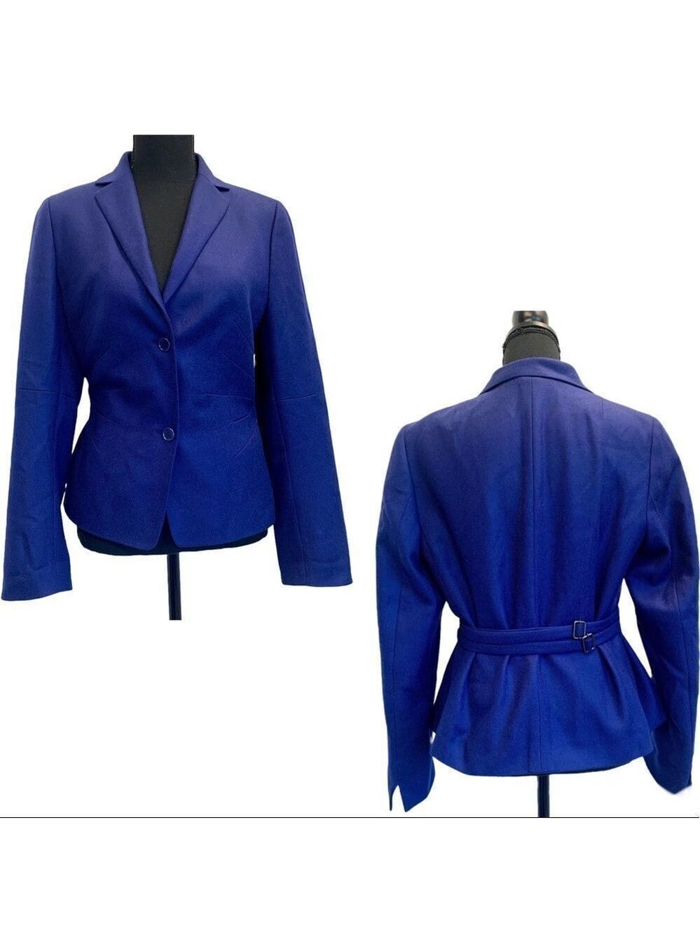 Akris Punto blue Wool blazer jacket Sz 10 NWOT